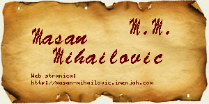 Mašan Mihailović vizit kartica